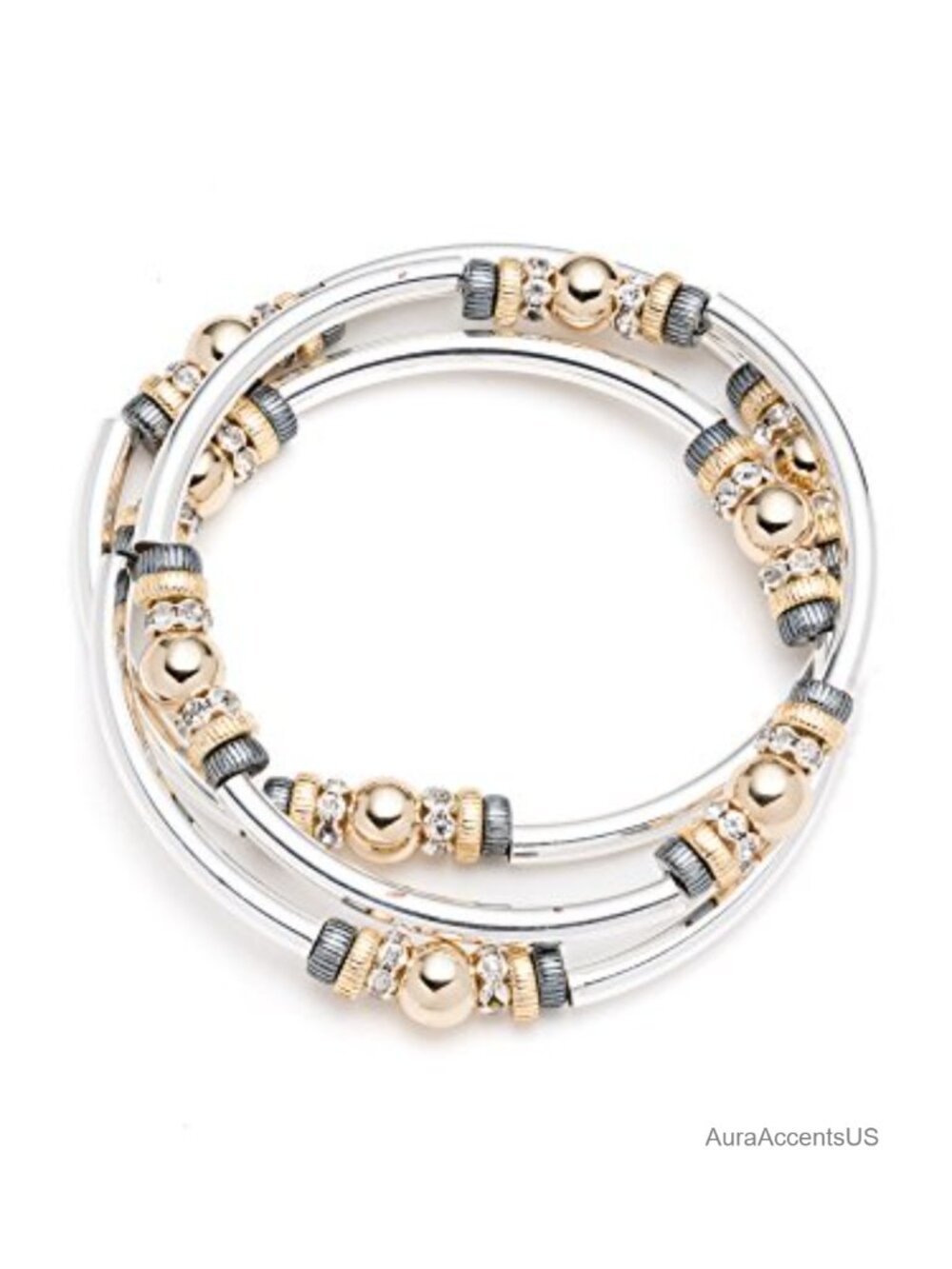 Set of 3 Stretch Bangle Bracelets Stackable Bangle Set for Everyday Wear